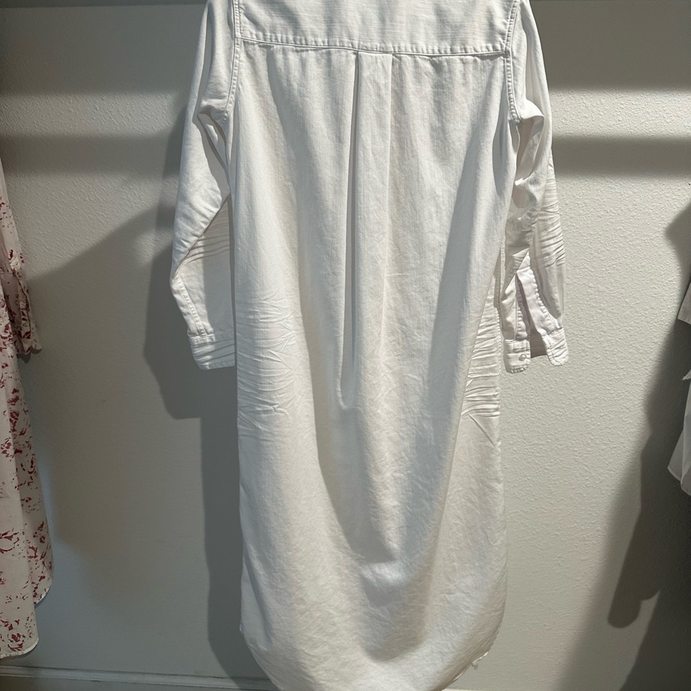 Frank & Eileen Crisp White Long Shirt Dress - Picture 3 of 4
